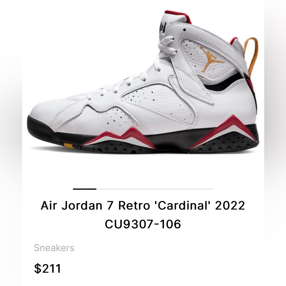 Air Jordan 7 Retro 'Cardinal' 2022